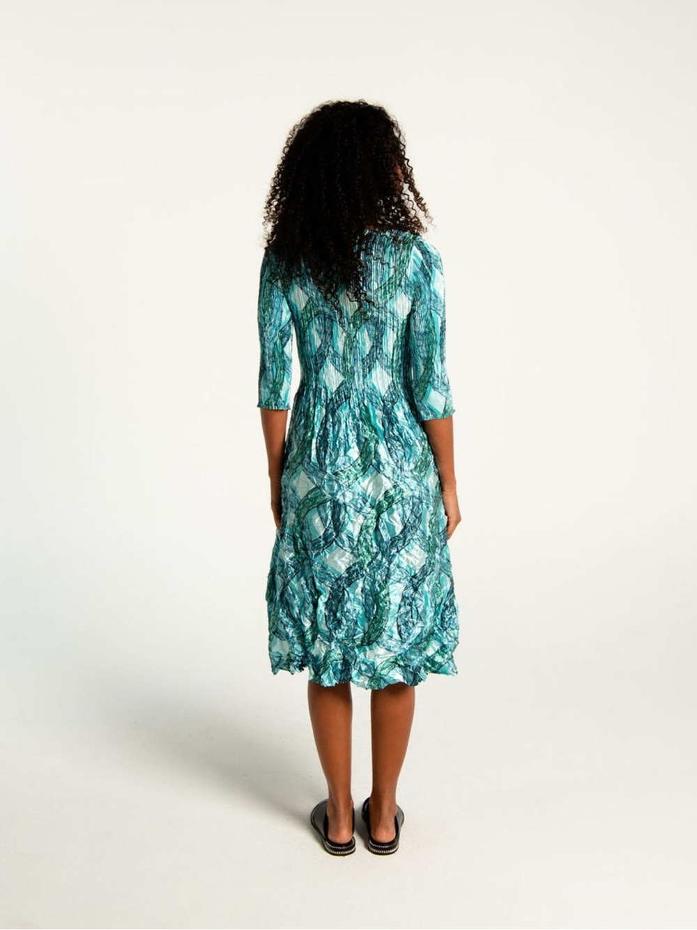 Alquema 3/4 SLEEVE SMASH POCKET DRESS - GLOSSY like new - Picture 11 of 16